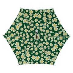 Mid Century Retro Floral 1970s 1960s Pattern 93 Automatic Folding Umbrella With Case (small)