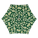 Mid Century Retro Floral 1970s 1960s Pattern 93 Automatic Folding Umbrella with Case (Small) View1