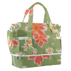 Retro 40s 50s Mexico Flowers Pattern 3 Sports Shoulder Bag With Shoes Compartment