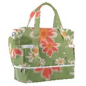 Retro 40s 50s Mexico Flowers Pattern 3 Sports Shoulder Bag with Shoes Compartment View1