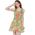 Retro 40s 50s Mexico Flowers Pattern 3 Inside Out Racerback Dress View1