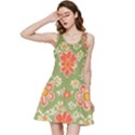Retro 40s 50s Mexico Flowers Pattern 3 Inside Out Racerback Dress View3