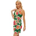 Retro 40s 50s Mexico Flowers Pattern 2 Wrap Tie Front Dress View2