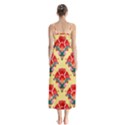 Retro 40s 50s Mexico Flowers Pattern 4 Button Up Chiffon Maxi Dress View2