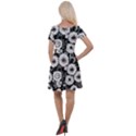 Mid Century Retro Floral 1970s 1960s Pattern 87 Mid Century Retro Floral 1970s 1960s Pattern 86 Cap Sleeve Velour Dress  View2