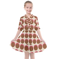 Retro 40s 50s Cupcake Pattern Kids  All Frills Chiffon Dress