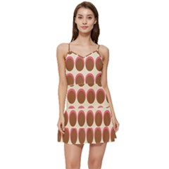 Retro 40s 50s Cupcake Pattern Short Frill Dress