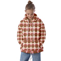 Retro 40s 50s Cupcake Pattern Kids  Oversized Hoodie