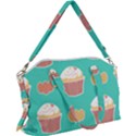 Retro 40s 50s Cupcake Pattern 3 Canvas Crossbody Bag View1