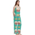Retro 40s 50s Cupcake Pattern 3 Spaghetti Top Long Pants Satin Pajamas Set View3