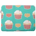 Retro 40s 50s Cupcake Pattern 3 17  Vertical Laptop Sleeve Case With Pocket View1