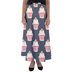 Retro 40s 50s Cupcake Pattern 4 Flared Maxi Skirt