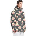 Retro 40s 50s Cupcake Pattern 4 Men s Multi Pockets Zip Ski and Snowboard Waterproof Breathable Jacket View3