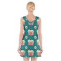 Retro 40s 50s Cupcake Pattern 2 V-Neck Sleeveless Dress View2