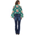 Retro 40s 50s Cupcake Pattern 2 Boho Long Bell Sleeve Top View4