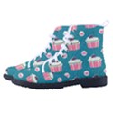 Retro 40s 50s Cupcake Pattern 2 Kid s High-Top Canvas Sneakers View2