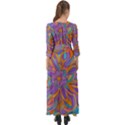 Mid Century Retro Floral 1970s 1960s Pattern 75 Button Up Maxi Dress View2