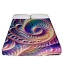 Abstract Fractal Art Swirl Pattern Fitted Sheet (Queen Size) View1