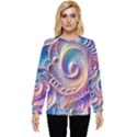Abstract Fractal Art Swirl Pattern Hidden Pocket Sweatshirt View1