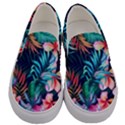 Hawaiian Flowers Hawaii Men s Canvas Slip Ons View1