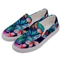 Hawaiian Flowers Hawaii Men s Canvas Slip Ons View2
