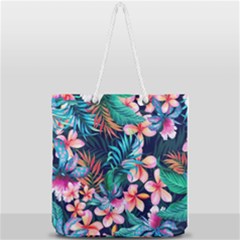 Hawaiian Flowers Hawaii Full Print Rope Handle Tote (large)