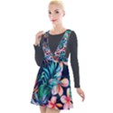 Hawaiian Flowers Hawaii Plunge Pinafore Velour Dress View1