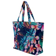 Hawaiian Flowers Hawaii Zip Up Canvas Bag
