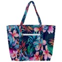 Hawaiian Flowers Hawaii Zip Up Canvas Bag View3