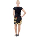 Korean Art Flowers Asian Pattern Cap Sleeve Bodycon Dress View2