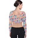 Ice Cream Donut Sweets Candie Velvet Long Sleeve Crop Top View2