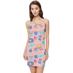 Ice Cream Donut Sweets Candie Summer Tie Front Dress