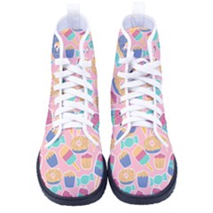 Ice Cream Donut Sweets Candie Kid s High-top Canvas Sneakers