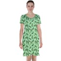 Leaves Pattern Texture Seamless Short Sleeve Nightdress View1