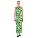 Leaves Pattern Texture Seamless Fitted Maxi Dress View2