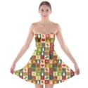 Template Christmas Pattern Strapless Bra Top Dress View1