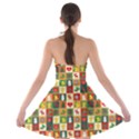 Template Christmas Pattern Strapless Bra Top Dress View2
