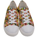 Template Christmas Pattern Women s Low Top Canvas Sneakers View1