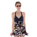 Jesus Christ Modern Halftone pattern Halter Dress Swimsuit  View1