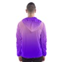 Cotton Candy Pink To Indigo Violet Linear Gradient Men s Hooded Windbreaker View2