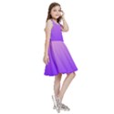 Cotton Candy Pink To Indigo Violet Linear Gradient Kids  Skater Dress View3