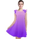 Cotton Candy Pink To Indigo Violet Linear Gradient Tie Up Tunic Dress View1