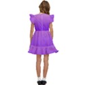 Cotton Candy Pink To Indigo Violet Linear Gradient Kids  Winged Sleeve Dress View4