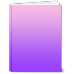 Cotton Candy Pink To Indigo Violet Linear Gradient 6  X 8  Hardcover Notebook
