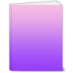 Cotton Candy Pink To Indigo Violet Linear Gradient 7  X 9  Hardcover Notebook