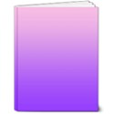 Cotton Candy Pink To Indigo Violet Linear Gradient 7  x 9  Hardcover Notebook View1