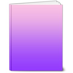 Cotton Candy Pink To Indigo Violet Linear Gradient 7  X 9  Softcover Notebook