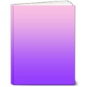 Cotton Candy Pink To Indigo Violet Linear Gradient 7  x 9  Softcover Notebook View1