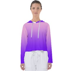 Cotton Candy Pink To Indigo Violet Linear Gradient Women s Slouchy Sweat