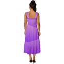 Cotton Candy Pink To Indigo Violet Linear Gradient Square Neckline Tiered Midi Dress View4
